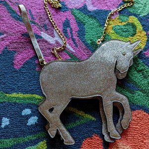 Modcloth glitter unicorn purse / sparkle pony handbag - fun Halloween costume!